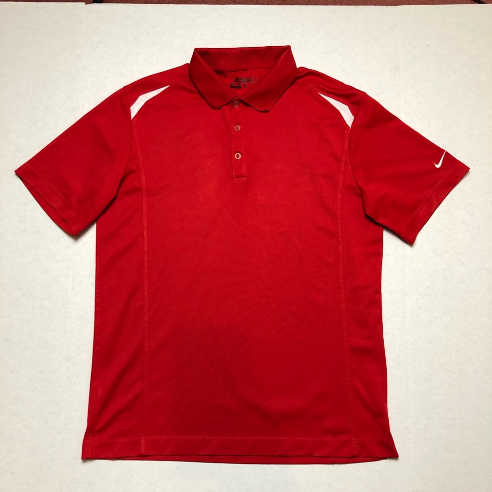 Nike Golf Tour Performance Dri Fit Red Polo Large